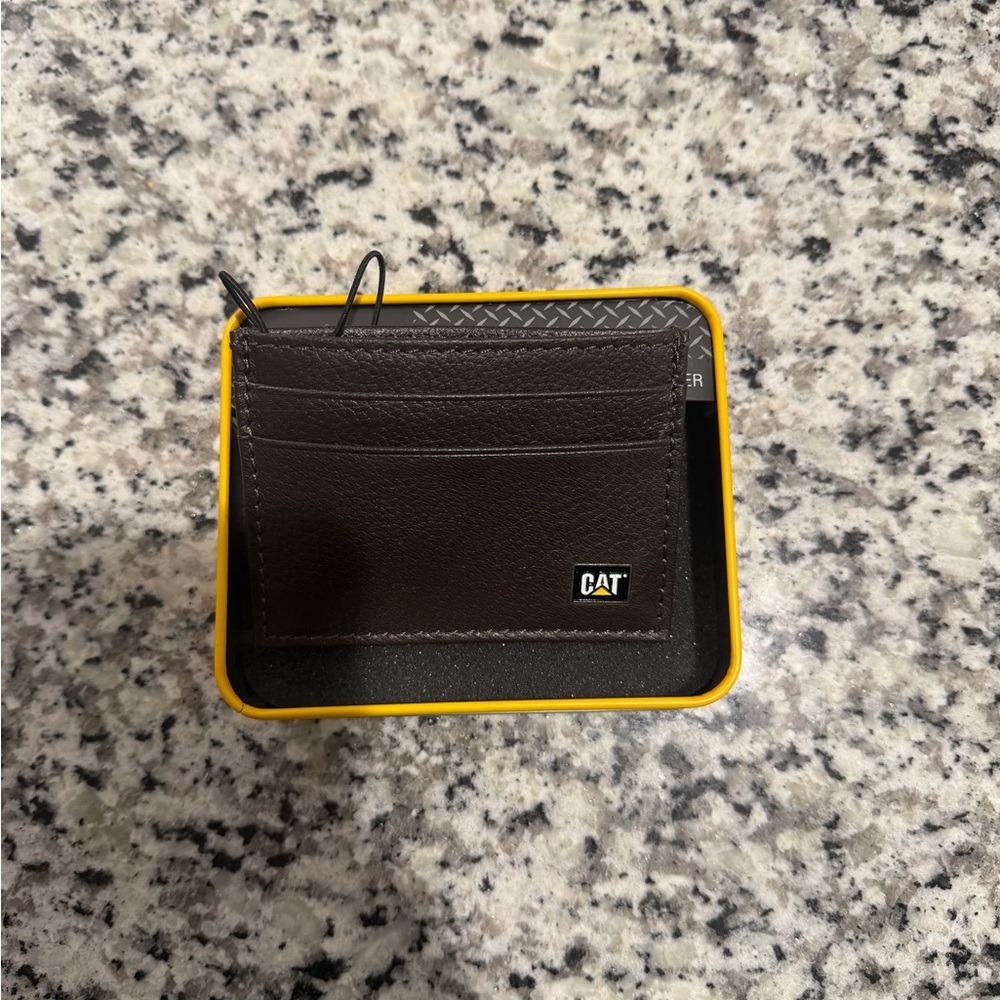 CAT Brown Card Holder